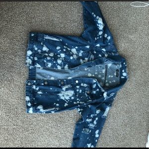 Acid washed jean jacket